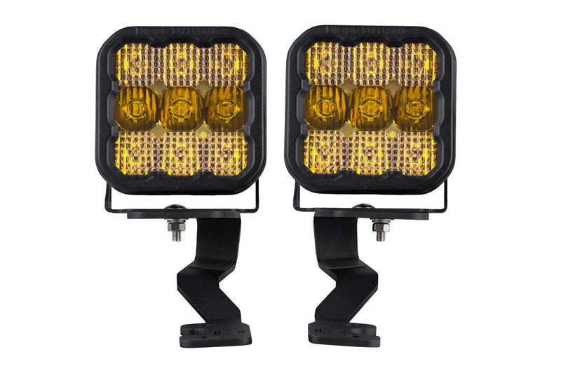 Stage Series Ditch Light Kit for 2022 Toyota Tundra SS5 Pro Diode Dymanics Yellow Combo Diode Dymanics