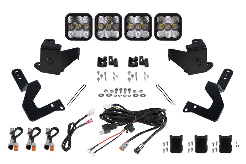 SS5 Grille CrossLink Lightbar Kit for 2022 Toyota Tundra Sport White Combo Diode Dymanics
