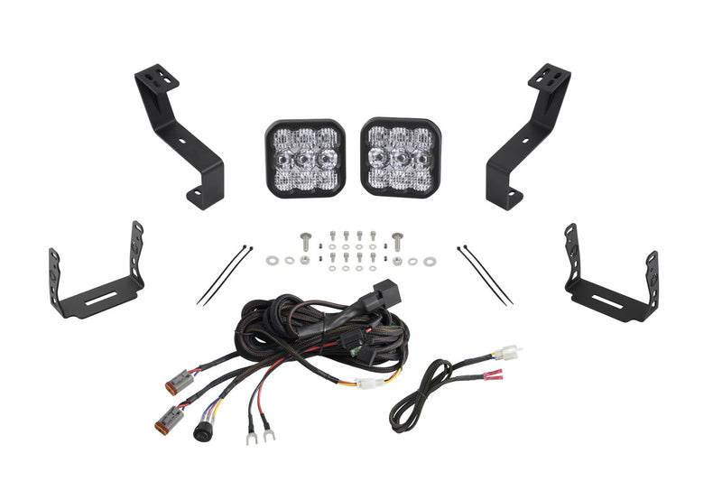 SS5 Bumper LED Pod Light Kit for 2019-Present Ram, Pro White Combo Diode Dynamics