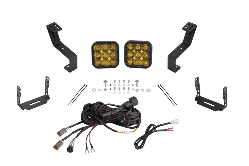 SS5 Bumper LED Pod Light Kit for 2019-Present Ram, Pro Yellow Driving Diode Dynamics