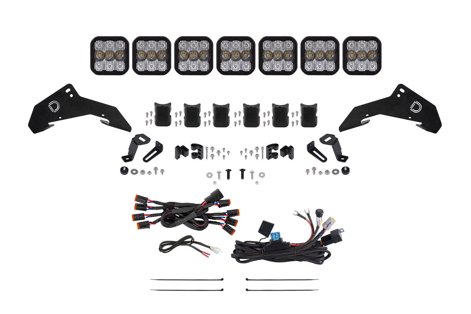 2019-2024 Honda Talon, SS5 Sport CrossLink Roof White Combo Lightbar Kit