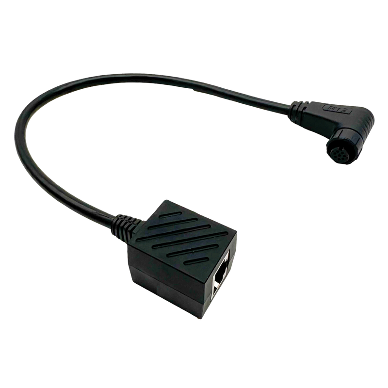 E360 12.8V GC2 CAN Bus to Victron Communication Adapter Cable: 300mm M8 Connector to RJ45 Jack [A]