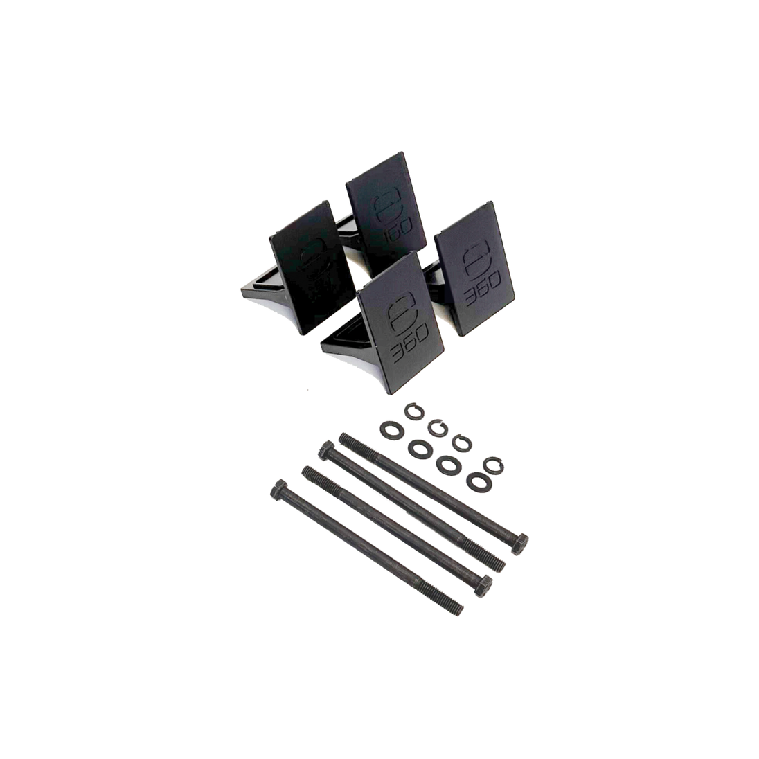 E360 EX2 2-Battery Tie Down Add-On Kit. Compatible with EX2 Edge series batteries. An EX2 base mounting kit is required for any Add-On kit. 
 [A]