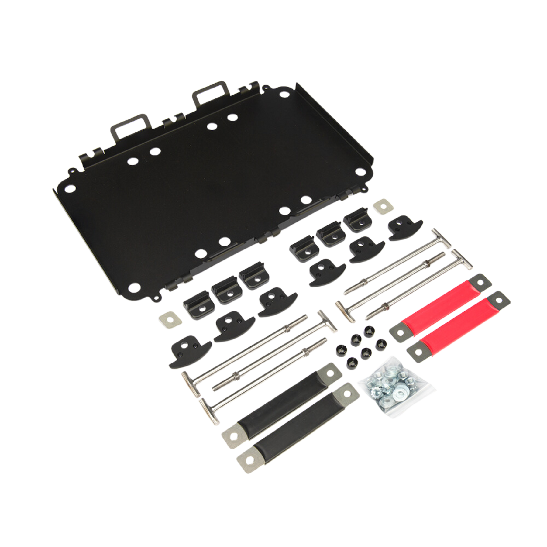 E360 Group 27 - 100, 120 Ah Triple Tie Down Tray System with Two Sets of Bus Bars. [C]