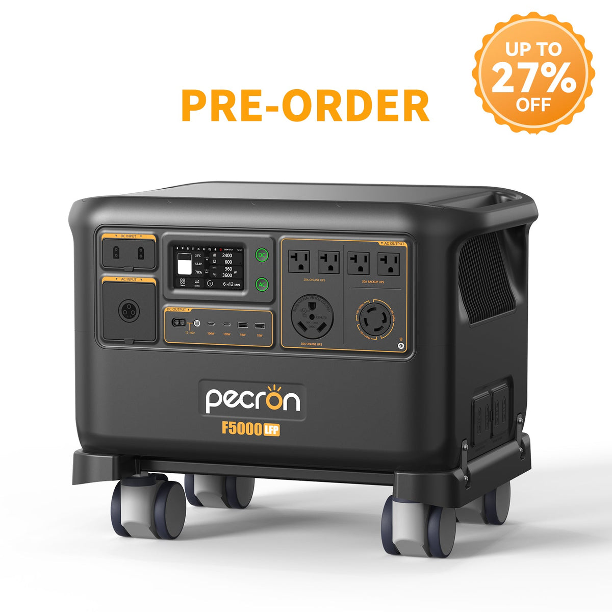 PECRON F5000LFP Portable Power Station 7200W 5120Wh 120V/240V PRE-ORDER