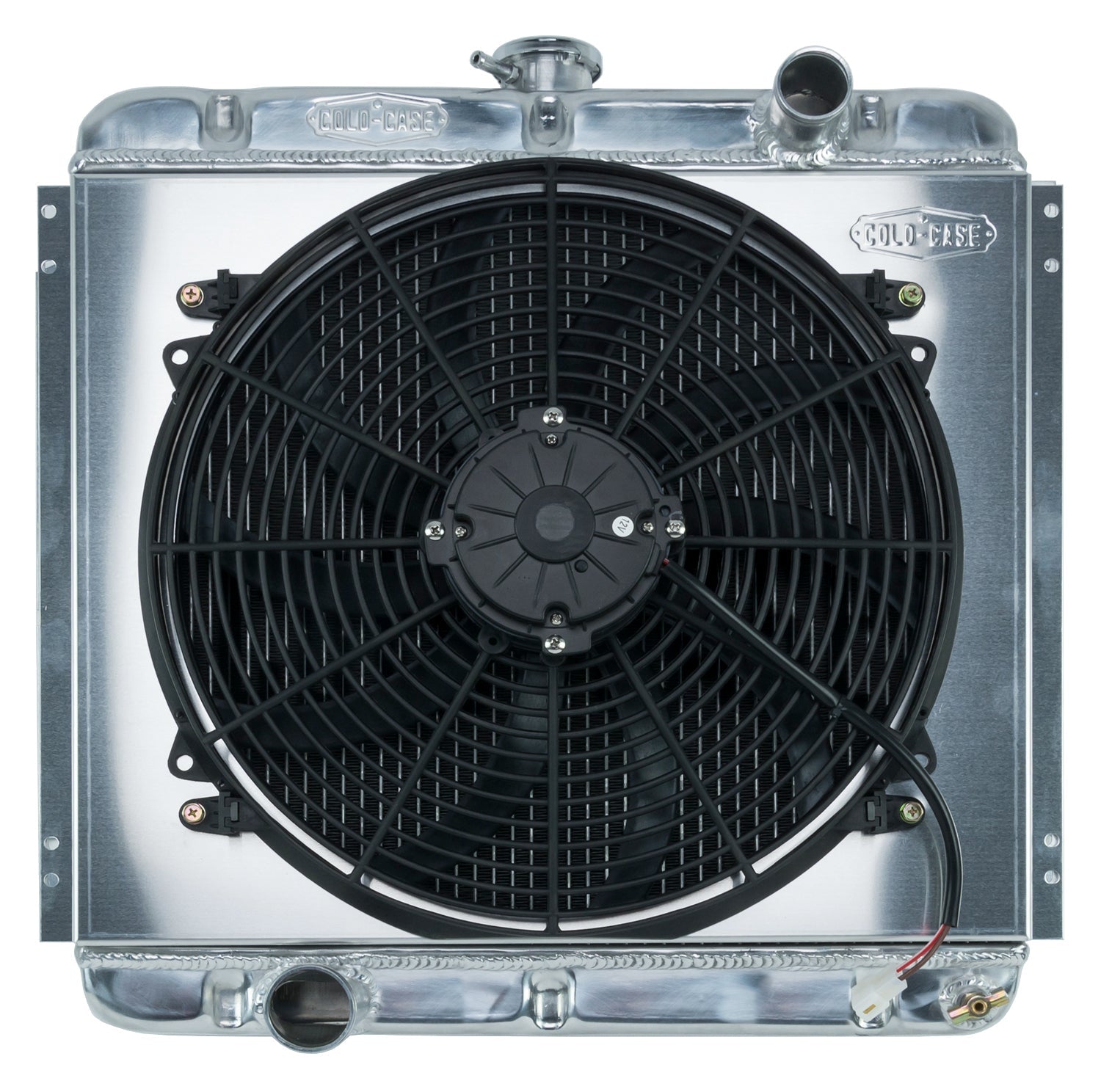 67-69 Mustang 20 Inch Aluminum Performance Radiator And 16 Inch Fan Kit MT Cold Case Radiators