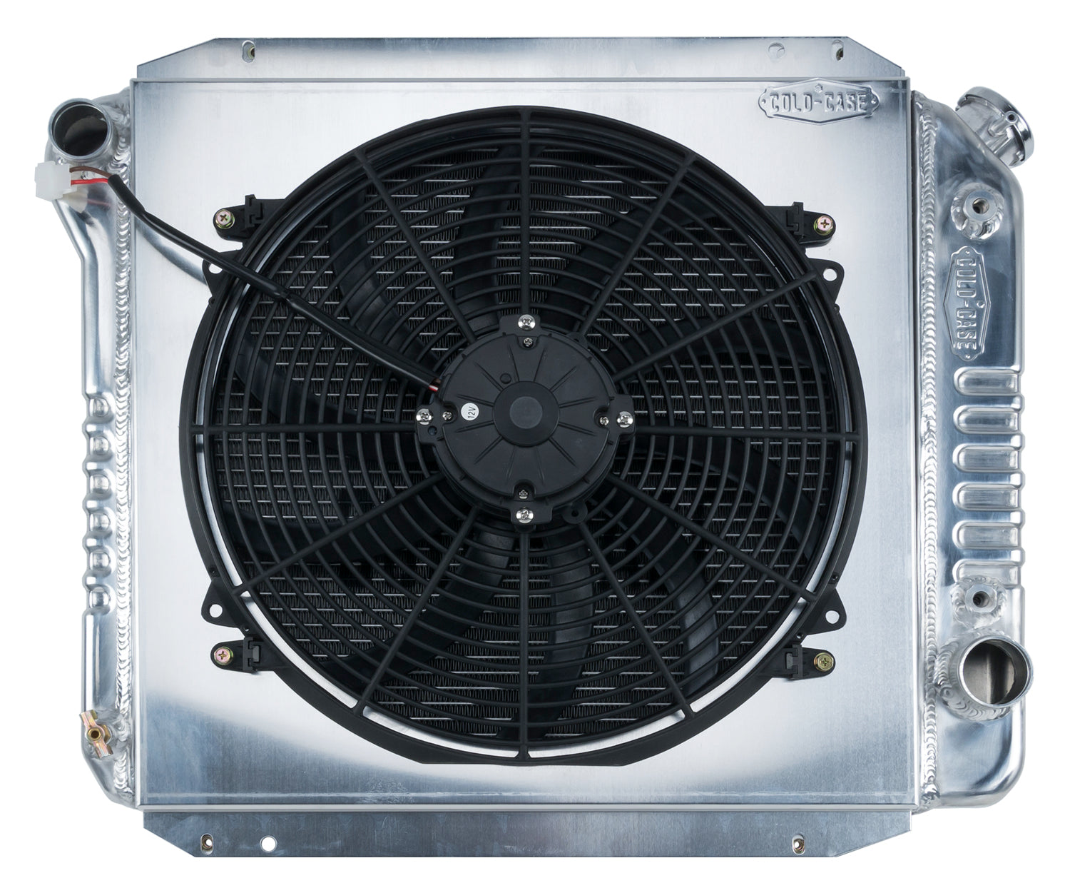 66-77 Ford Bronco Aluminum Performance Radiator And 16 Inch Fan Kit Cold Case Radiators