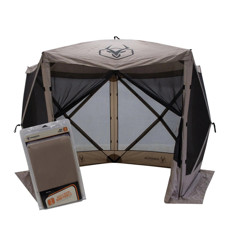 Gazelle G5 Pop-Up Portable 5-Sided Gazebo Screen Tent - Desert Sand