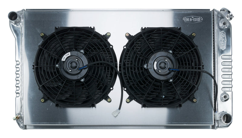 68-72 A-Body Aluminum Radiator Automatic Transmission Dual 12 Inch W/12 Inch Fan Kit Cold Case Radiators