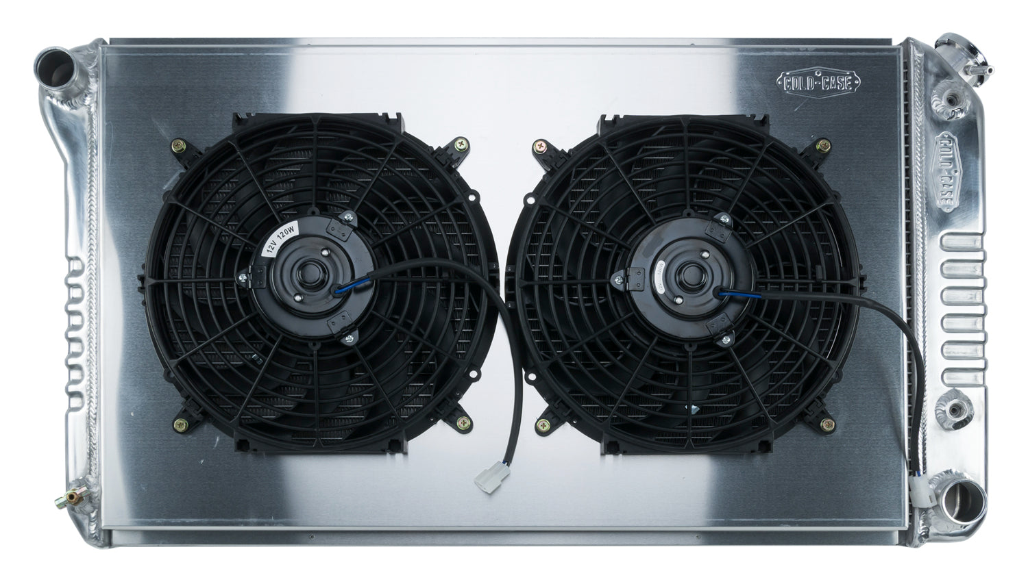 68-77 A-Body Aluminum Radiator Automatic Dual 14 Inch Fan Kit Cold Case Radiators