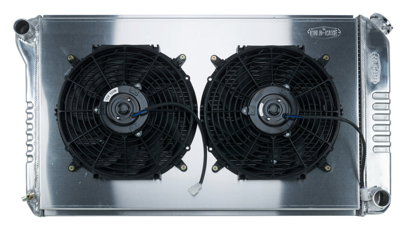 68-72 A-Body Aluminum Radiator Manual Transmission Dual 12 Inch W/ 12 Inch Fan Kit Cold Case Radiators