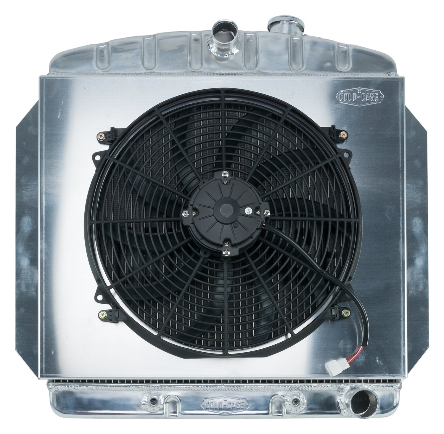 60-62 Chevy Truck C/K Series Aluminum Performance Radiator And 16 Inch Fan Kit Cold Case Radiators