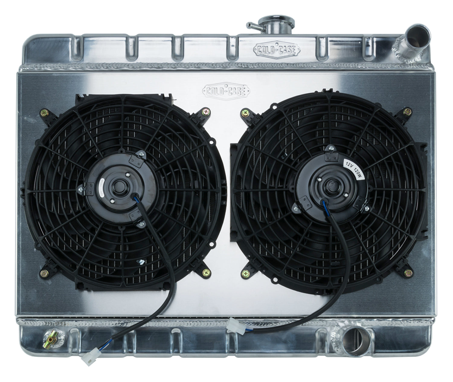 65 GTO Tri-Power Aluminum Radiator And 12 Inch Dual Fan Kit W/O AC MT Cold Case Radiators