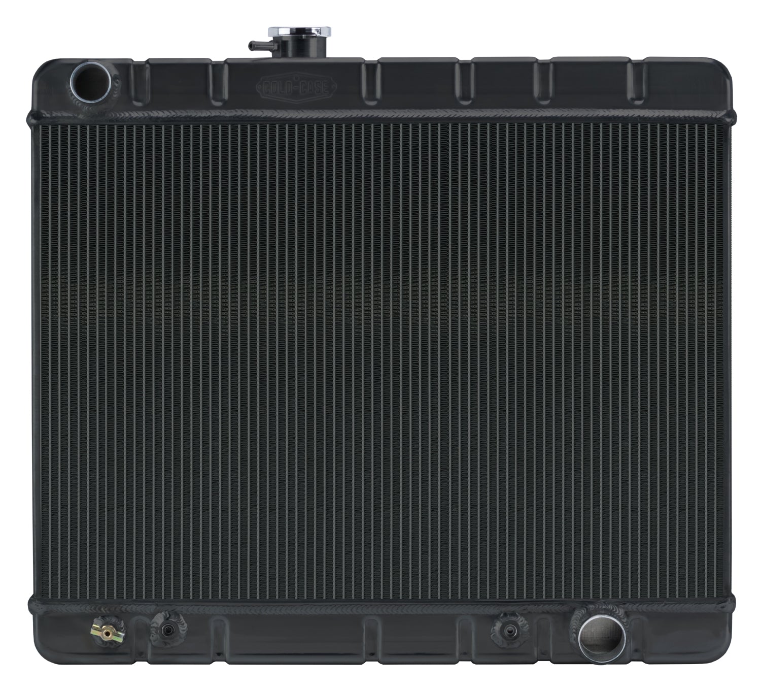 66-67 GTO With AC Automatic Aluminum Radiator Black Night Rider Series Cold Case Radiators