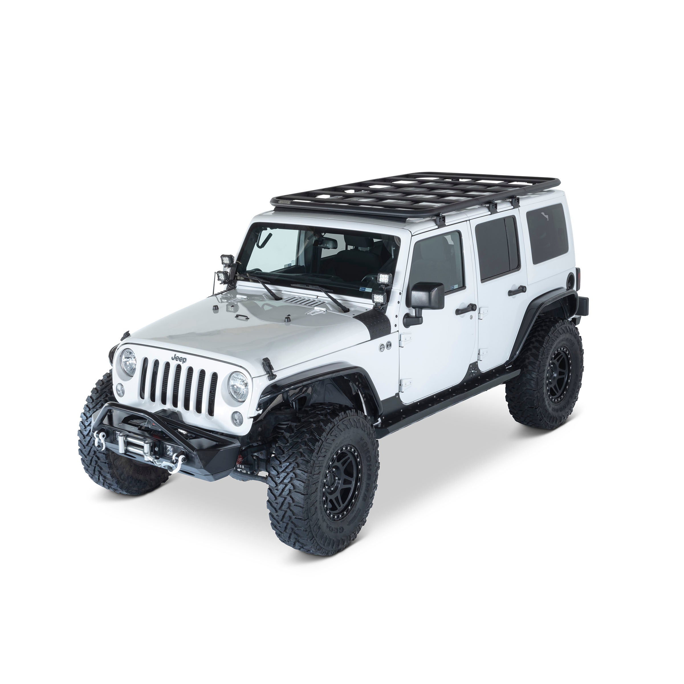 Smittybilt 2007-2018 Jeep Wrangler JK Defender Platform Rack Kit, 4 Door