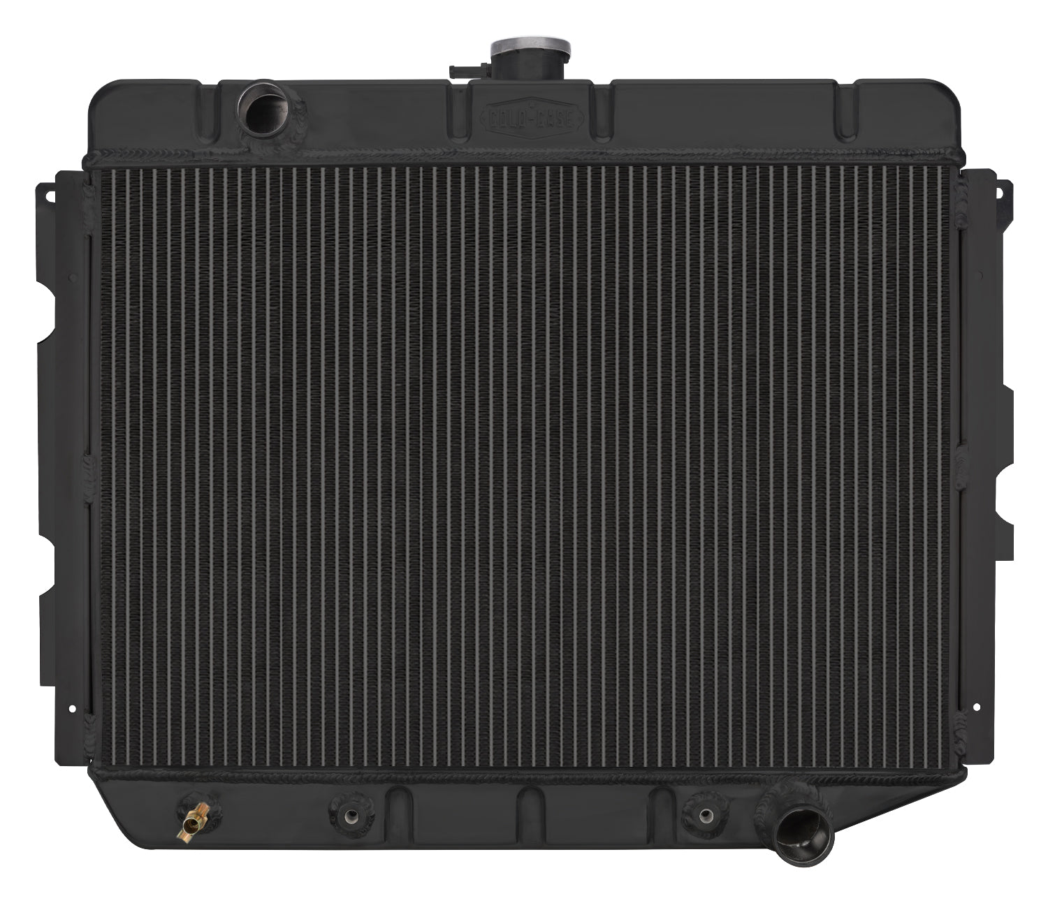 66-74 A,B,C, E Body With AC Automatic 17 x 26 Inch Aluminum Performance Radiator| Black Night Rider Series Cold Case Radiators