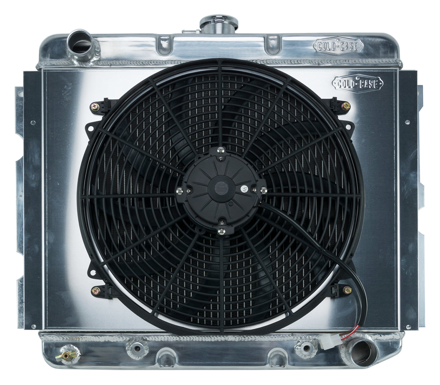 68-73 B,C,E Body BB Aluminum Performance Radiator And 16 Inch Fan Kit AT 16x22.75 Inch Cold Case Radiators