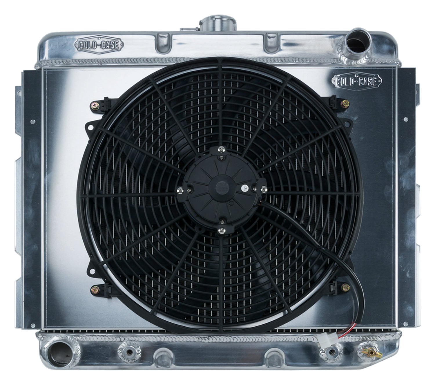 68-73 B,E Body BB Aluminum Performance Radiator And 16 Inch Fan Kit 16 x 22 Inch AT Cold Case Radiators