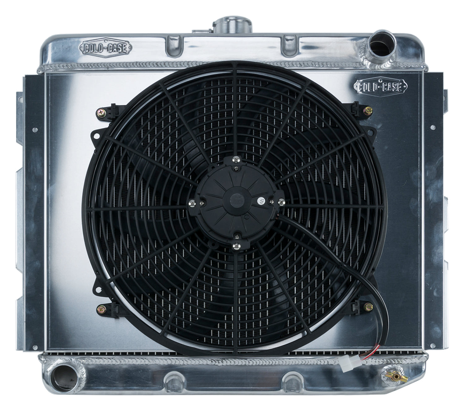 68-73 B,E Body BB Aluminum Performance Radiator And Fan Kit 16 Inch x 22 Inch MT Cold Case Radiators