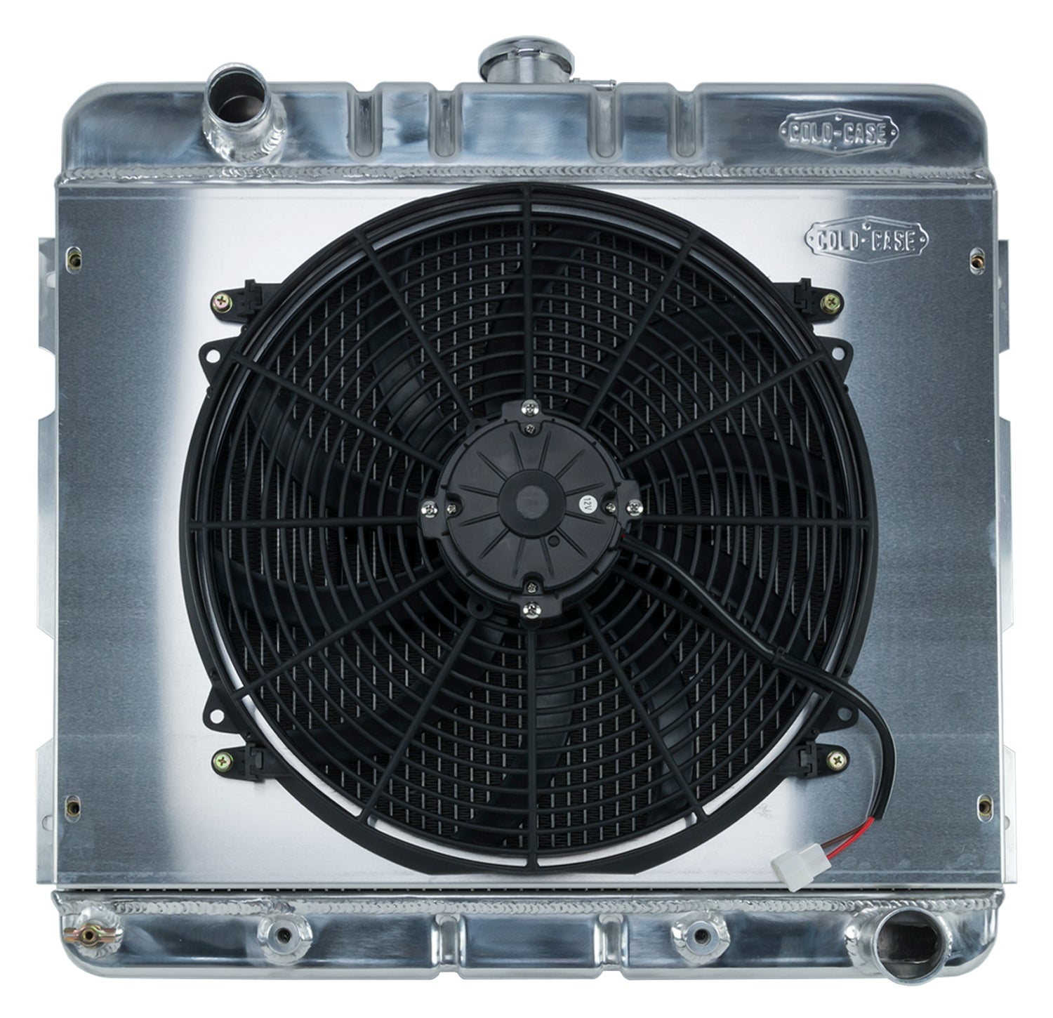 70-72 A,B Body SB Aluminum Performance Radiator And 16 Inch Fan Kit AT 17x22 Inch Cold Case Radiators