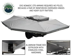 Overland Vehicle Systems Nomadic 270 Awning w/ Black Cover