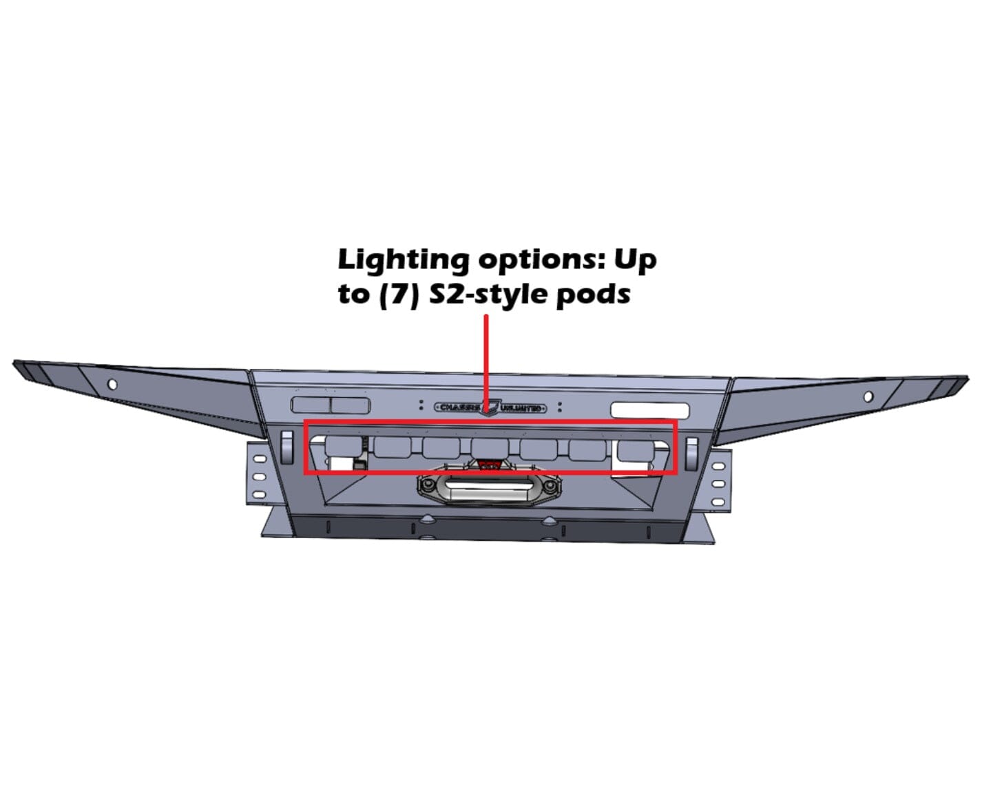 2014-2021 TOYOTA TUNDRA RTS FRONT WINCH BUMPER Chassis Unlimited Inc. 