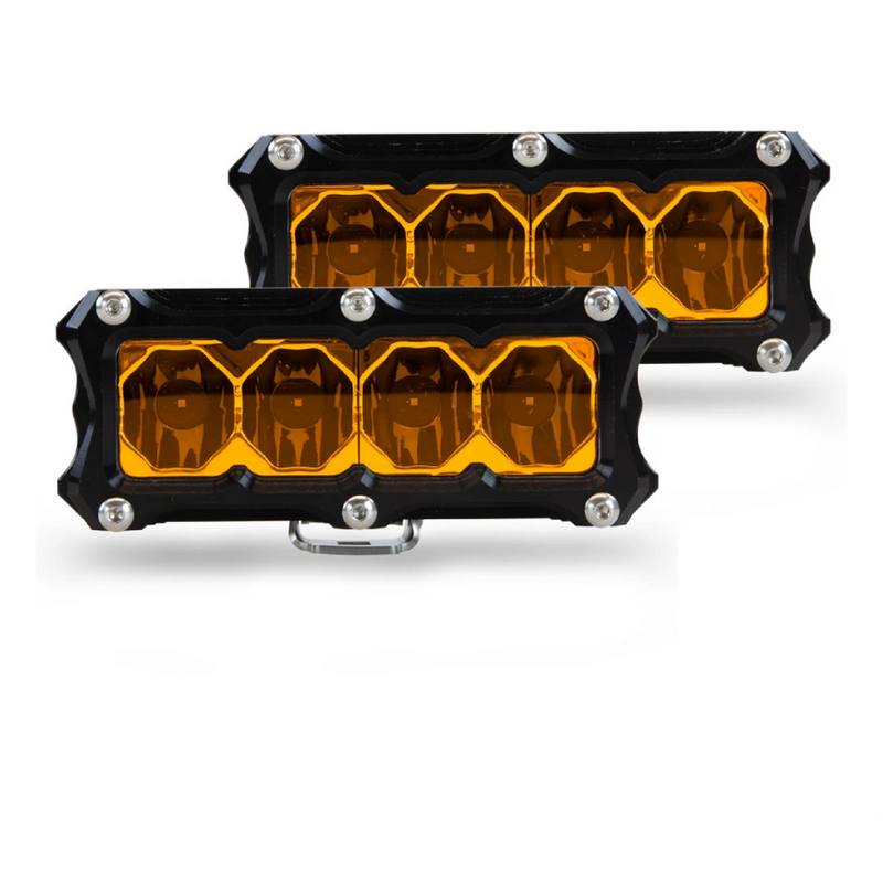 Heretic BA-4 Amber | Flood | LED Pod Light - 2 Pack