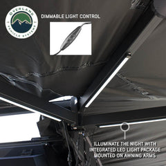 XD Nomadic 270 - Awning W/Lights & Black Out Grey Hex, Black Trim & Black Travel Cover