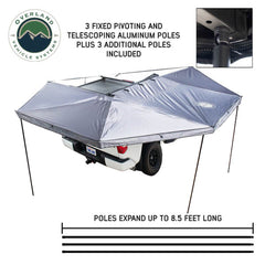 XD Nomadic 270 - Awning W/Lights & Black Out Grey Hex, Black Trim & Black Travel Cover