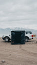 Black Rooftop Awning Room attached to a Ford Ranger truck