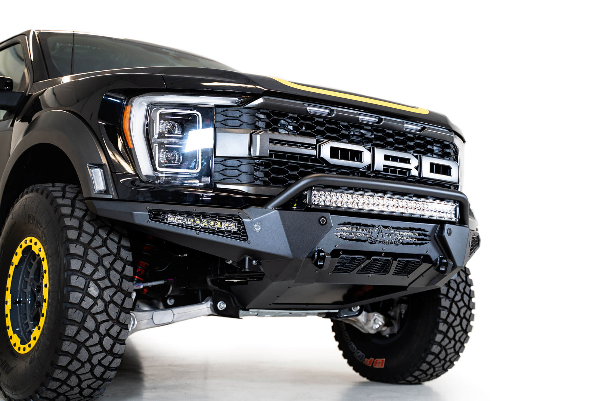 2021-2025 Ford F-150 Raptor/Raptor R HoneyBadger Front Bumper w/ Top Hoop