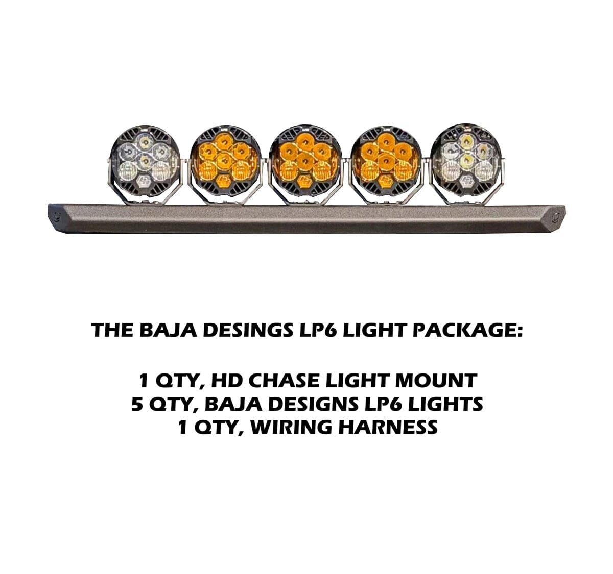 HD Chase Light Mount – Front Curved Pod / Light Bar Mount Chassis Unlimited Inc. 19-25 RAM 2500/3500 LIGHT MOUNT BAJA LP6 PACKAGE (3 AMBER - 2 CLEAR) 
