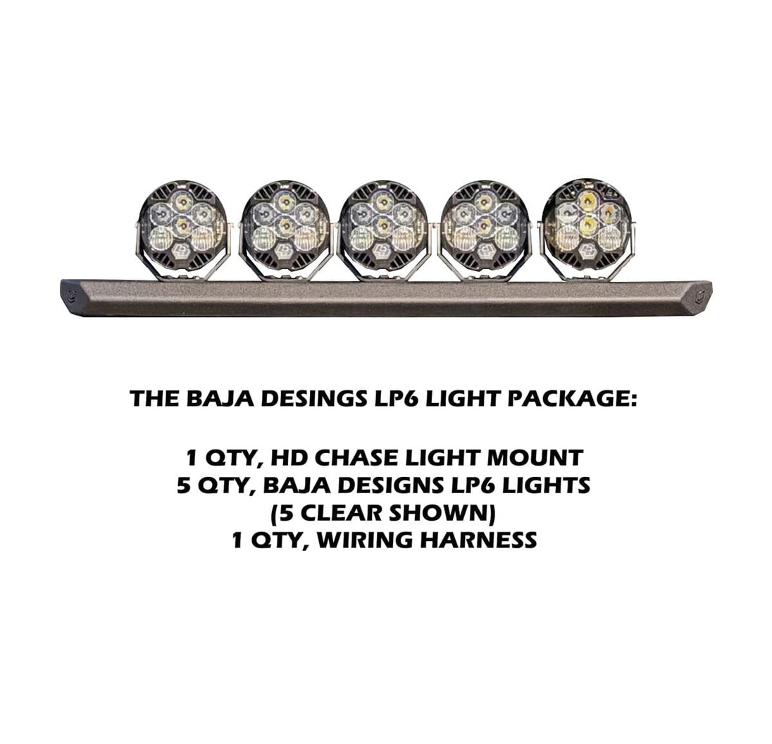 HD Chase Light Mount – Front Curved Pod / Light Bar Mount Chassis Unlimited Inc. 19-25 RAM 2500/3500 LIGHT MOUNT BAJA LP6 PACKAGE (5 CLEAR) 