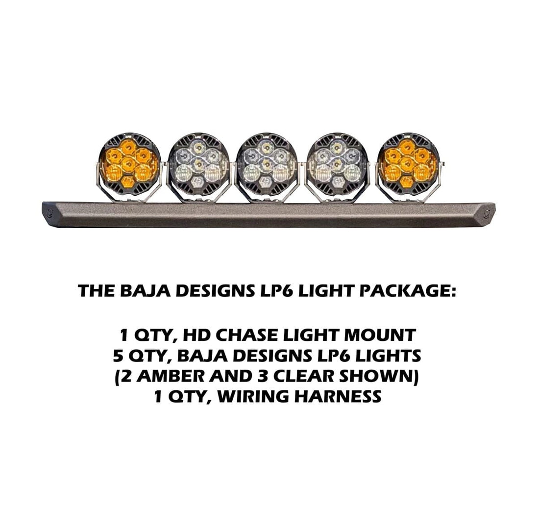 HD Chase Light Mount – Front Curved Pod / Light Bar Mount Chassis Unlimited Inc. 19-25 RAM 2500/3500 LIGHT MOUNT BAJA LP6 PACKAGE (2 AMBER - 3 CLEAR) 
