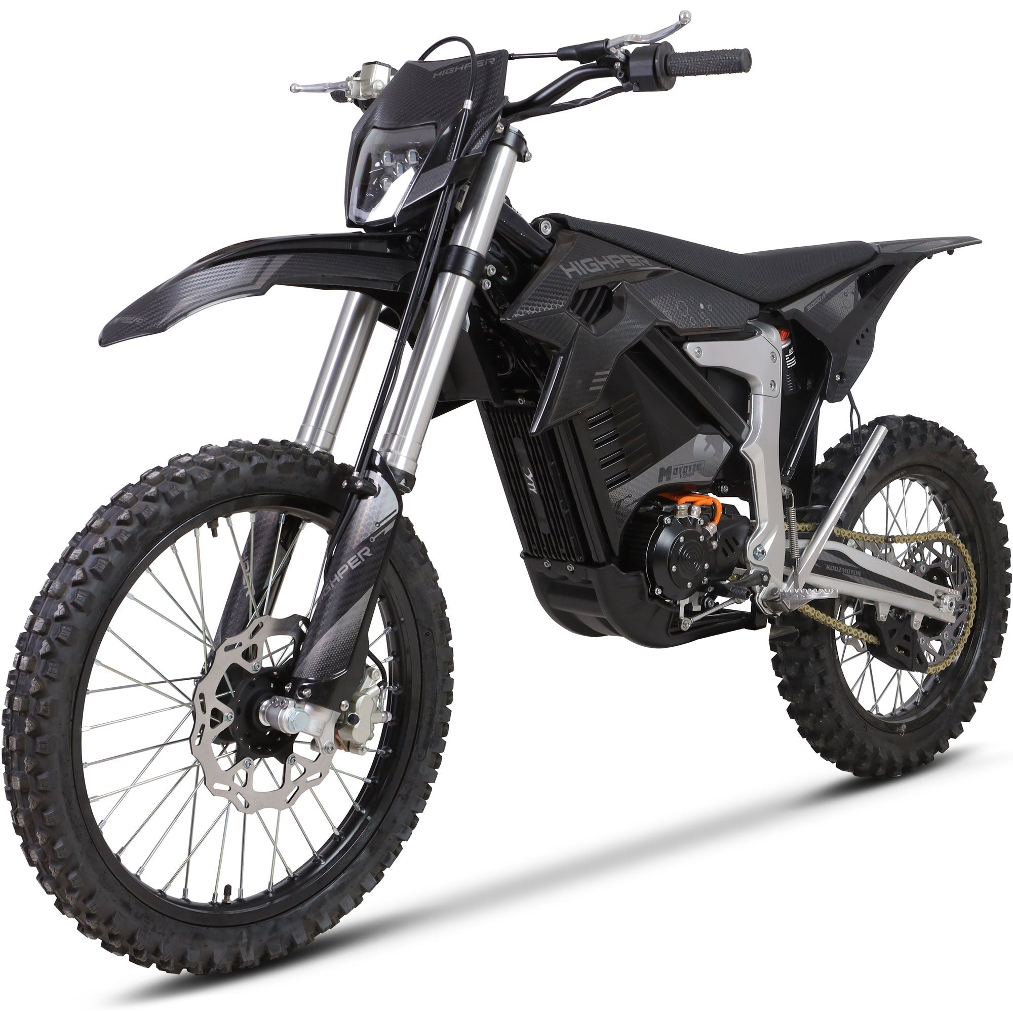 MotoTec Venom 72v 12000w Electric Dirt Bike Black