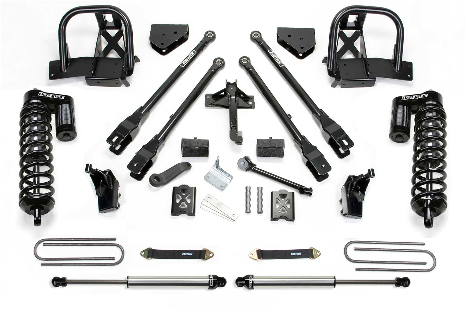 Fabtech K20142DL - 05-07 Ford F350 4WD 6in 4Link Sys w/Dlss 4.0 C/O & Rr Dlss