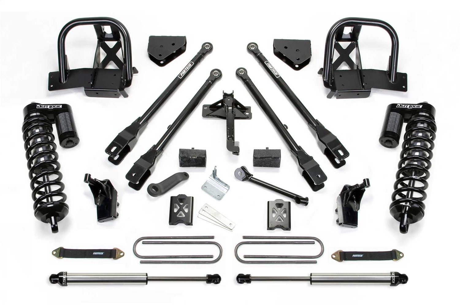 Fabtech K2032DL - 08-10 Ford F250 4WD 6in 4Link Sys w/Dlss 4.0 C/O & Rr Dlss