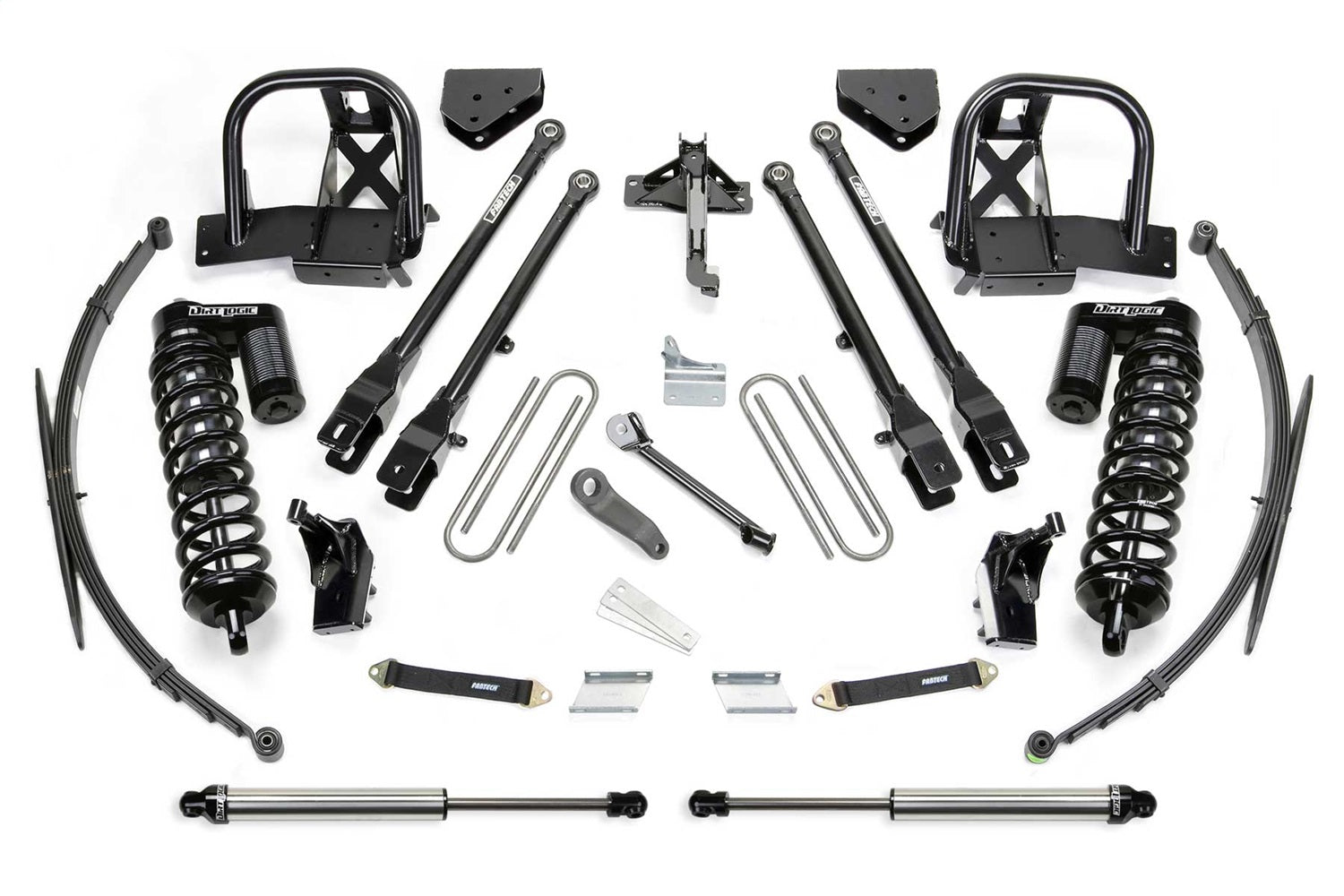 Fabtech K2068DL - 08-10 Ford F250/F350 4WD 8in 4Link Sys w/Dlss 4.0 C/O& Rr Dlss