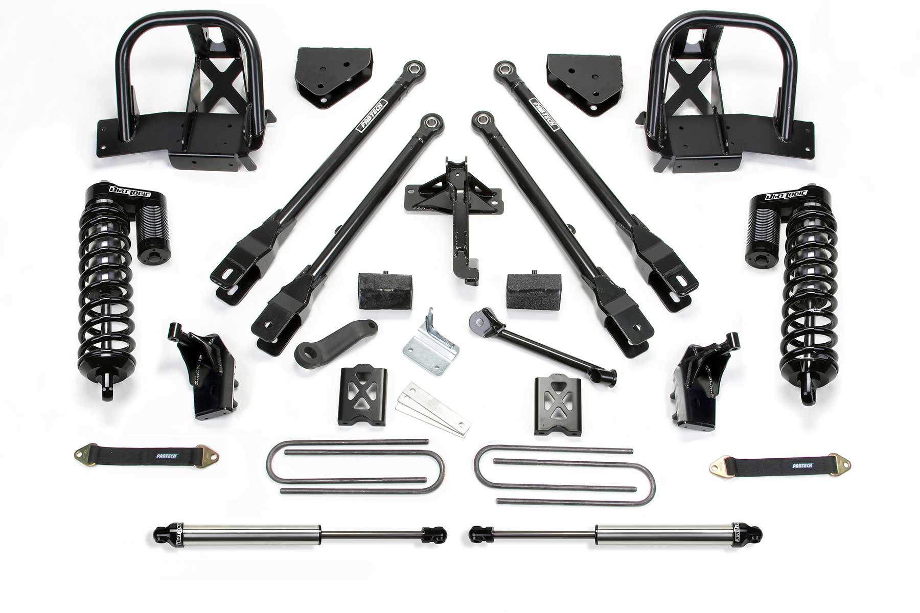 Fabtech K2207DL - 11-16 Ford F350 4WD 4in 4Link Sys w/Dlss 4.0 C/O& Rr Dlss