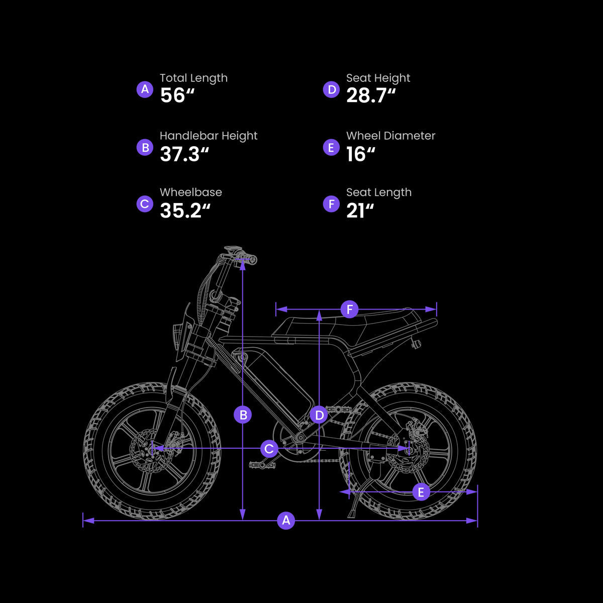 Macfox M16 size chart