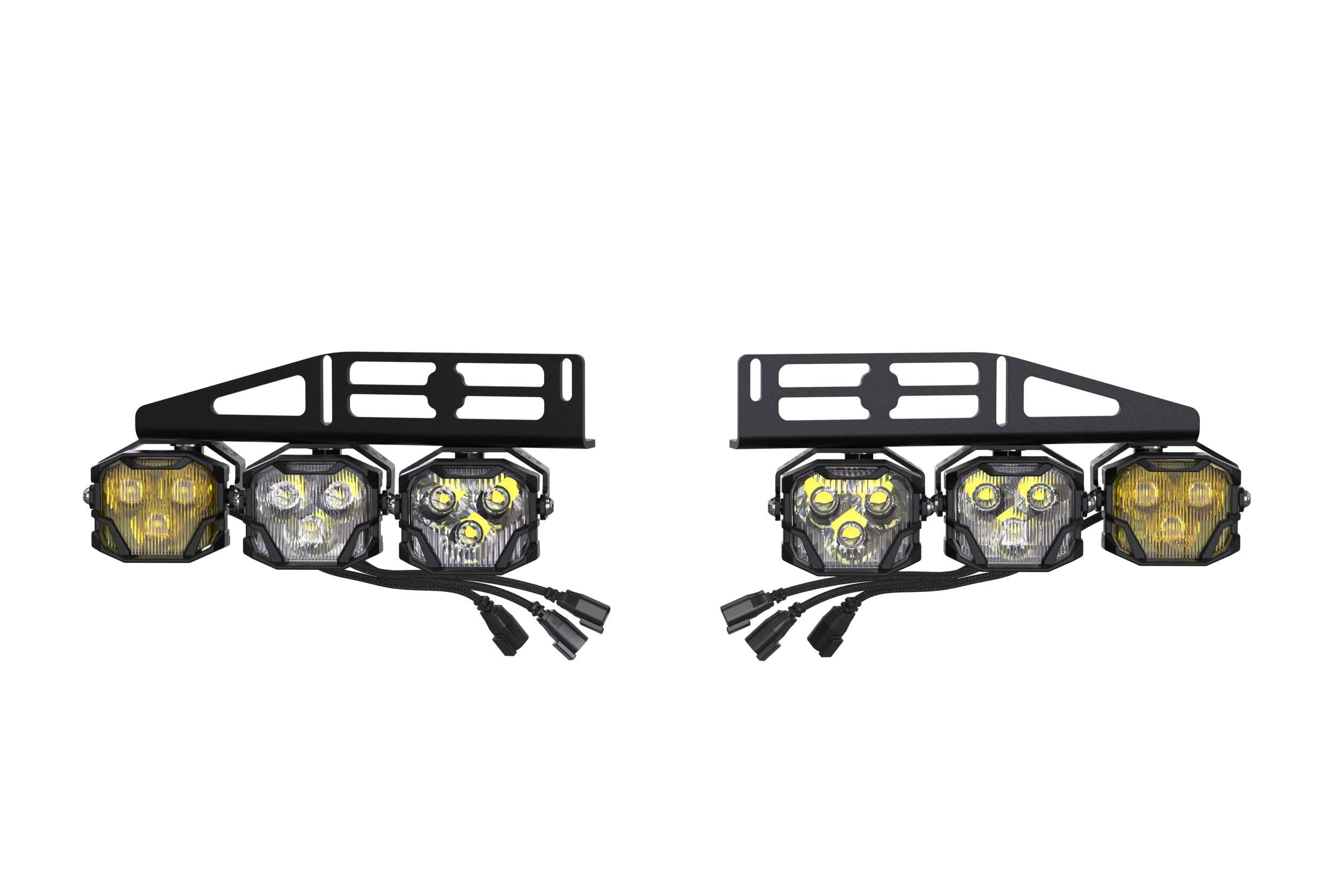 Morimoto 4Banger Fog Light Kit: 15-20 Ford Raptor (HXB White Wide / Wide / Wide)