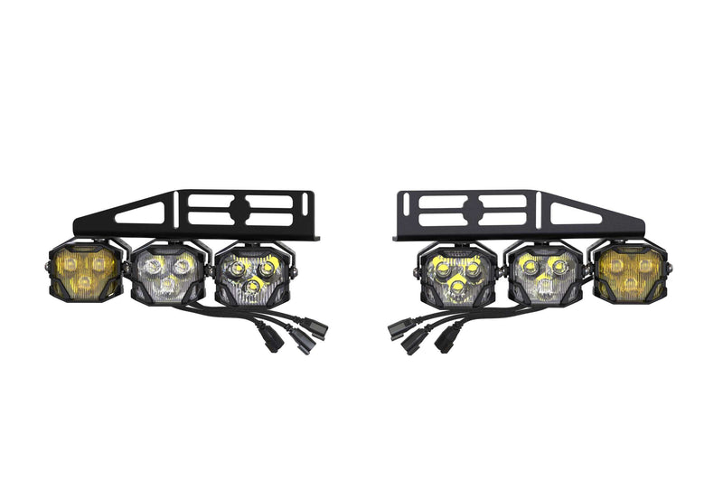 Morimoto 4Banger Fog Light Kit: 15-20 Ford Raptor (HXB Yellow Wide / Combo / Spot)