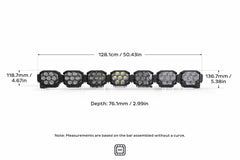 Morimoto Triple-Row BangerBar Off-Road LED Light Bar: 7 Pod / 50.5"