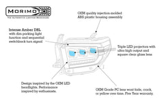 Morimoto Toyota Tundra XB Amber DRL LED Headlights (2014-2021)