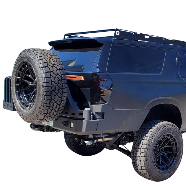 2021+ CHEVY SUBURBAN & GMC YUKON XL HIGH CLEARANCE OCTANE DUAL SWING OUT REAR BUMPER Chassis Unlimited Inc. 