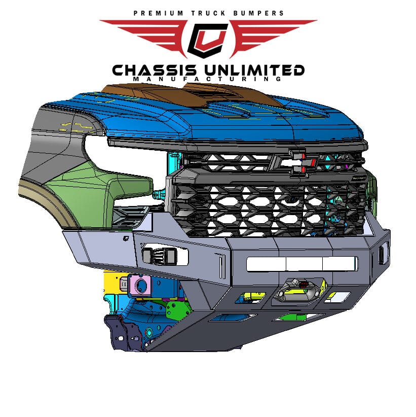 2023-2025 Chevy 1500 ZR2 Octane Front Winch Bumper by Chassis Unlimited Inc. 